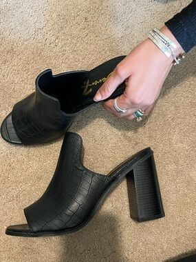 Black  Open-Toe Heels size 9.5 women
